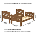 Ver imagem 5 de Beliche C/ Estrado e Escada Reforçado Pérola C/ 2 Colchões Probel D20