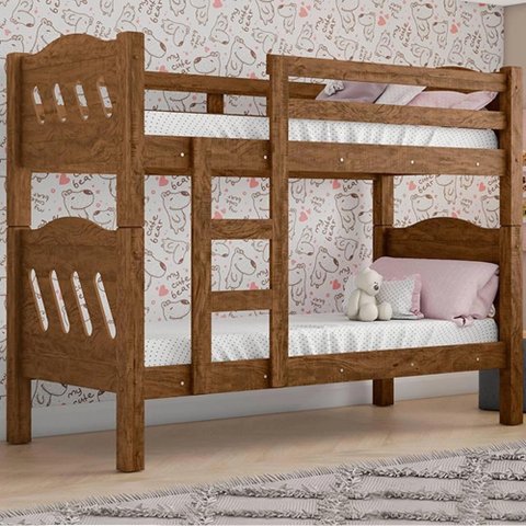 Beliche C/ Estrado e Escada Reforçado Pérola C/ 2 Colchões Probel D20