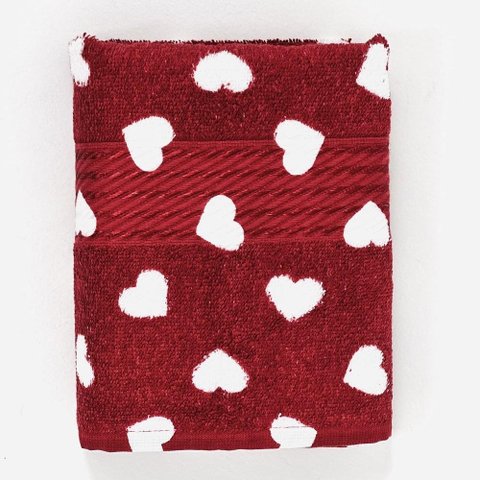 Toalha de Rosto Dohler Estampada 50x80 Un Vermelho-love