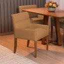 Ver imagem 2 de Kit 2 Cadeiras para Mesa de Jantar Angel Base Madeira Corano Caramelo - Nexta Casa