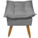 Ver imagem 4 de Kit 2 Puff Decorativo Quadrado para Sala Quarto Penteadeira Recepção Alice Pé Palito Castanho Suede