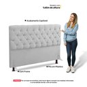 Ver imagem 2 de Cabeceira Cama Box Solteiro Lylla 90cm Capitonê com Frame Sintético Branco - Abmaza