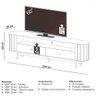Rack para Tv até 60 Polegadas Blumenau 100% Mdf 2 Gavetas Freijó/preto - Panorama Móveis - 4