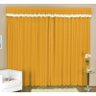 Cortina Camille 4,00m x 2,70m - Tecido Gorgurinho - Mostarda - 1