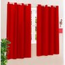 Cortina Roma 2.00x1.70m Com Ilhós - Vermelho - 1