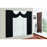 Cortina Paris para Sala Quarto 3 Metros Preto/ Branco - 1