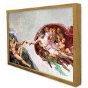 Ver imagem 1 de Quadro Decorativo a Criação de Michelangelo em Moldura Caixa Tacolado Moldura Caixa 3cm Freijó com V
