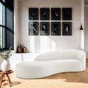 Ver imagem 2 de Divã Recamier Orgânico França 160cm Lado Esquerdo Bouclé
