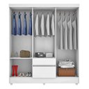 Ver imagem 6 de Cômoda London e Guarda Roupa Casal Flash 2 Branco Flex - Demóbile