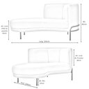 Ver imagem 5 de Sofá Chaise Esquerdo Base Ouro Fosco Penélope Bouclé Off White - Nexta Casa