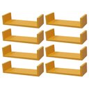 Ver imagem 1 de Kit 8 Prateleiras U 40 X 10cm Amarela Suporte Invisível