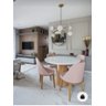 Mesa de Jantar Cone Mel Tampo Redondo com Vidro 1,20 Cm - Off White **somente a Mesa** - 2