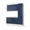 Ver imagem 3 de Armário de Cozinha Compacta 100% Mdf 190cm Branco/azul Profundo Celeste Kappesberg