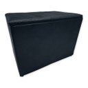Ver imagem 2 de Puff Baú c/ Botão Banqueta Suede Organizar Decorar 55cm Preto