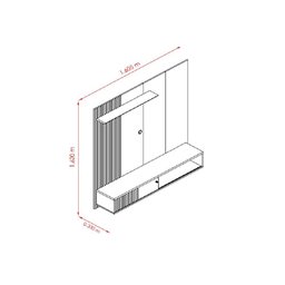Bancada Suspensa Aurora para Tv de até 65 Polegadas - Cumaru - Madetec - 6