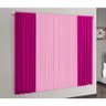 Cortina Versátil 2,00x1,70m Pink e Rosa - Varão Simples - 1