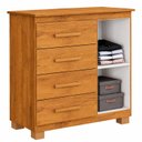Ver imagem 4 de Cômoda Monique Grande 4 Gavetas 1 Porta com Prateleira 100% MDF Yescasa