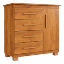 Ver imagem 2 de Cômoda Monique Grande 4 Gavetas 1 Porta com Prateleira 100% MDF Yescasa