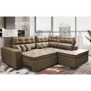 Ver imagem 1 de Sofá de Canto 2.60x2.36m Retrátil e Reclinável com Molas Cama inBox Platinum Direito Suede