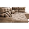 Sofá de Canto 2.60x2.36m Retrátil e Reclinável com Molas Cama inBox Platinum Direito Suede - 5