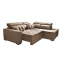 Ver imagem 7 de Sofá de Canto 2.60x2.36m Retrátil e Reclinável com Molas Cama inBox Platinum Direito Suede