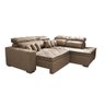 Sofá de Canto 2.60x2.36m Retrátil e Reclinável com Molas Cama inBox Platinum Direito Suede - 7