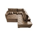 Ver imagem 6 de Sofá de Canto 2.60x2.36m Retrátil e Reclinável com Molas Cama inBox Platinum Direito Suede