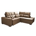 Ver mais imagens de Sofá de Canto 2.60x2.36m Retrátil e Reclinável com Molas Cama inBox Platinum Direito Suede