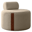 Ver imagem 5 de Kit 02 Poltrona Decorativa Orgânica Erica Sala Bouclê Luxo:Bege