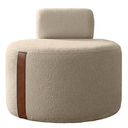 Ver imagem 3 de Kit 02 Poltrona Decorativa Orgânica Erica Sala Bouclê Luxo:Bege