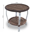 Ver imagem 4 de Conjunto de Poltronas Fibra Sintética Alumínio Berlim - 4 Poltronas + 1 Mesa Centro - Tecido Duna Mi