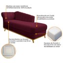 Ver imagem 4 de Diva Recamier Vanessa 160cm Lado Direito Suede Adj Decor Bordô