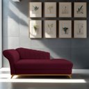 Ver imagem 2 de Diva Recamier Vanessa 160cm Lado Direito Suede Adj Decor Bordô