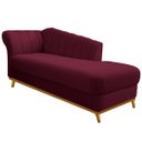 Ver imagem 1 de Diva Recamier Vanessa 160cm Lado Direito Suede Adj Decor Bordô