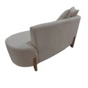Ver imagem 6 de Namoradeira Sofá Feijão Luna 130cm Orgânica Linho Cinza
