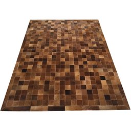 Tapete de Couro Castanho 1,50x2,00 com Bordas - 1