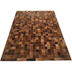 Tapete de Couro Castanho 1,50x2,00 com Bordas
