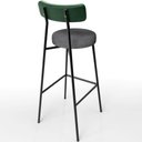 Ver imagem 6 de Banqueta Alta Bar Cozinha Sala De Jantar Milão L02 Facto Verde Musgo Linho Cinza Escuro - Lyam Decor