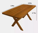 Ver imagem 1 de Mesa Em Madeira Maciça Eucalipto 2 Metros