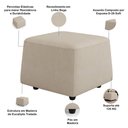 Ver imagem 4 de Kit 02 Puff Decorativo Orgânico para Sala Living Morelo M05 Linho Bege - Lyam Decor