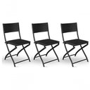 Ver imagem 1 de Cadeira Dobravel Bar, Lanchonete Preto - Kit 3 Pc