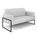 Ver imagem 7 de Sofá Namoradeira com Poltrona Base Industrial Alta Preto Marisa Linho Cinza A05 D03 - D\'rossi