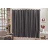 Cortina de Varão Cetim Seda Preta 4,00x2,50 Sala Quarto - 1