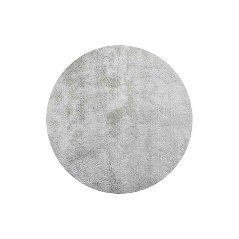 Tapete Redondo 0,80cm Quarto Sala Escritório Pelo Macio.:prata