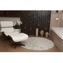 Ver imagem 2 de Tapete Redondo 0,80cm Quarto Sala Escritório Pelo Macio.:prata