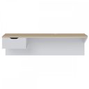 Ver imagem 4 de Escrivaninha de Estudo Tech 135cm com 1 Gaveta Branco Fosco Taurani Nobre Colibri Moveis