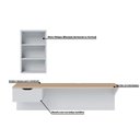 Ver imagem 6 de Escrivaninha de Estudo Tech 135cm com 1 Gaveta Branco Fosco Taurani Nobre Colibri Moveis