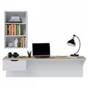 Ver imagem 2 de Escrivaninha de Estudo Tech 135cm com 1 Gaveta Branco Fosco Taurani Nobre Colibri Moveis