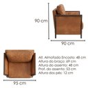Ver imagem 3 de Poltrona Decorativa Ambar Braços Pes em Madeira Courino Tcs 727 Moll