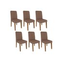 Ver imagem 1 de Cadeira Sala de Jantar Nicole Kit 6 Un Savana/Suede Pluma - Cimol